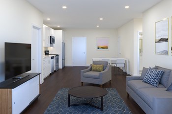 Kitchen and Living Area 40 Free Portland Maine Apartment - Photo Gallery 2