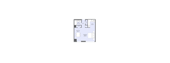 A floor plan of a house with a living room, dining room, kitchen, and bathrooms.
