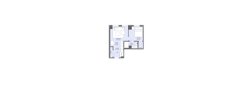 A floor plan of a house with a living room, dining room, kitchen, and bathrooms.