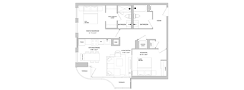 a floor plan of a house with two floors and a basement