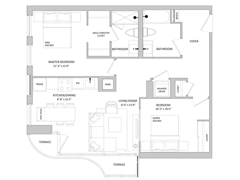 a floor plan of a house with two floors and a basement
