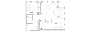 the floor plan of the apartment