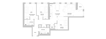 the floor plan of the apartment