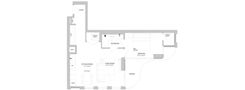 a floor plan of a house with an open floor plan
