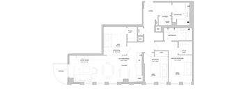 the floor plan of the renovated home