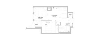 the floor plan of the apartment is shown here