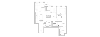 a black and white floor plan of a house