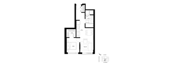 a black and white floor plan of a house