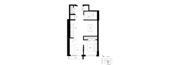 a black and white floor plan of a house