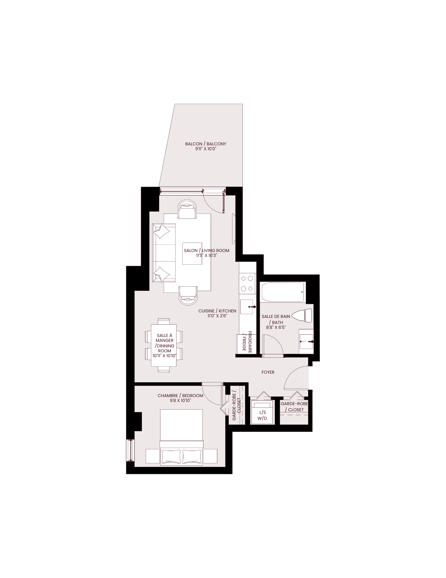 the bedroom floor plan of the residence