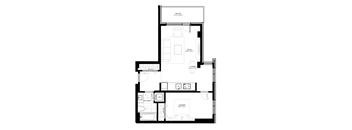 floor plan of the upper level of an open floor plan house