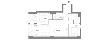 a black and white floor plan of a house