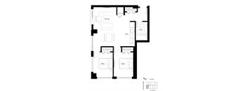 floor plan of the upper level of the house