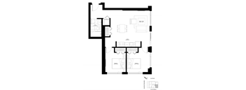 a black and white floor plan of a house