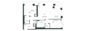 a floor plan of a building with an open floor plan