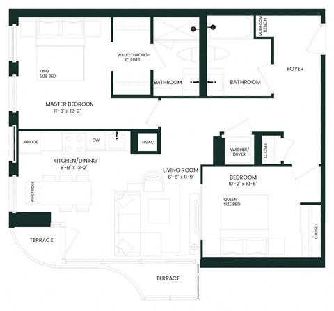 a floor plan of a home with floor plans of different rooms and a staircase