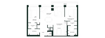 the floor plan of the apartment