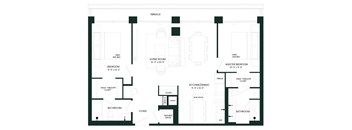the floor plan of the apartment