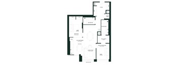 floor plan of the upper level of an open floor plan house