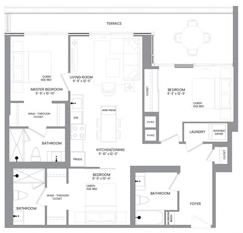 a floor plan of a house with an open floor plan