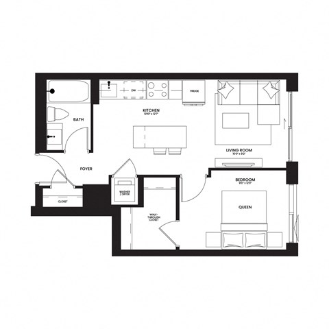 a floor plan of a house with a black and white floor