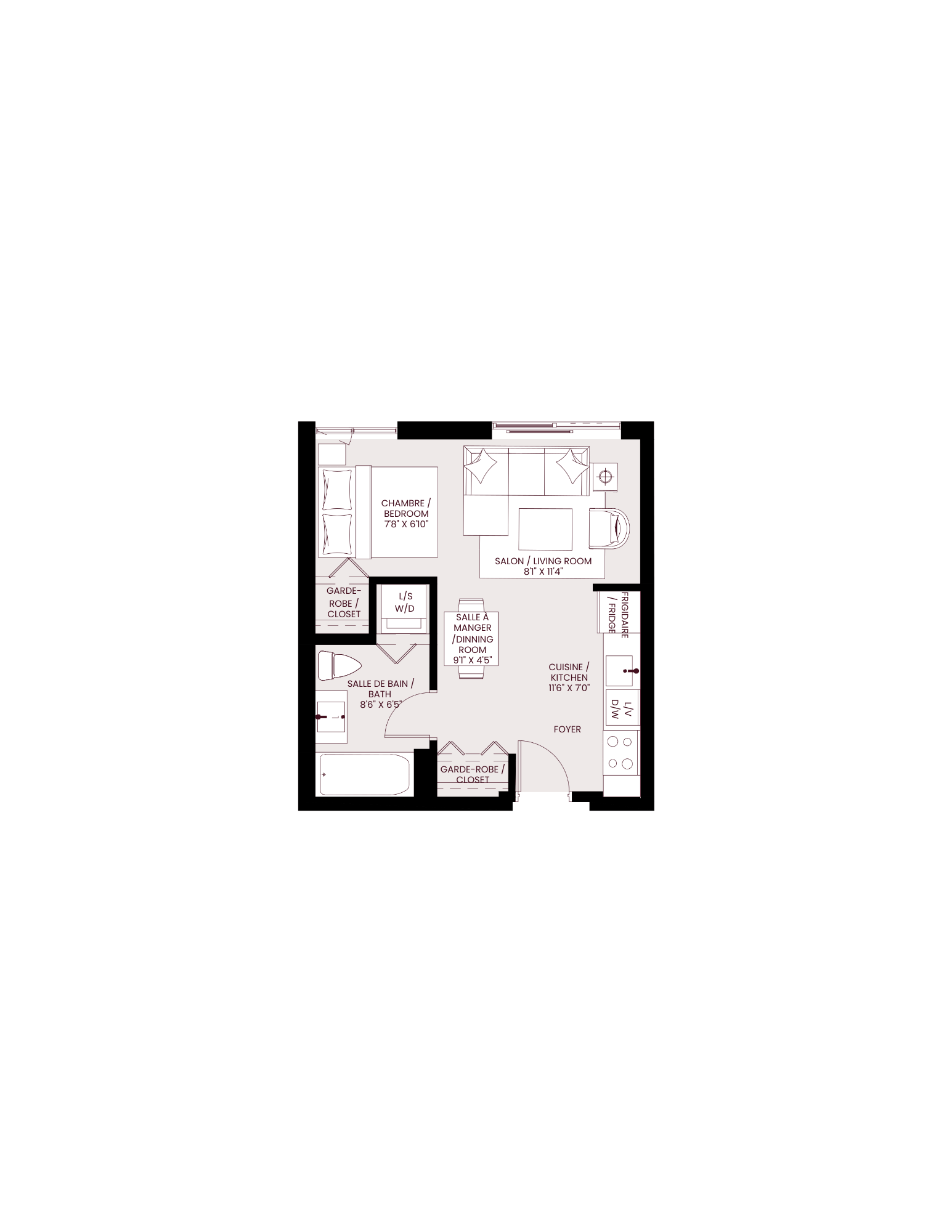 bedroom floor plan of the model home