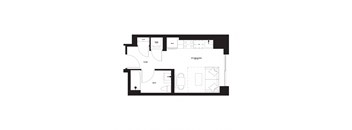 a floor plan of a house with a black and white floor plan