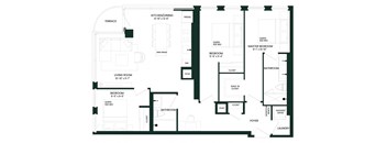 the floor plan of the apartment