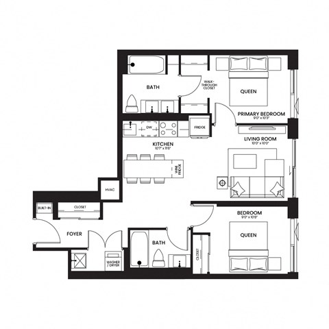 a floor plan of a residence with multiplexes and a staircase
