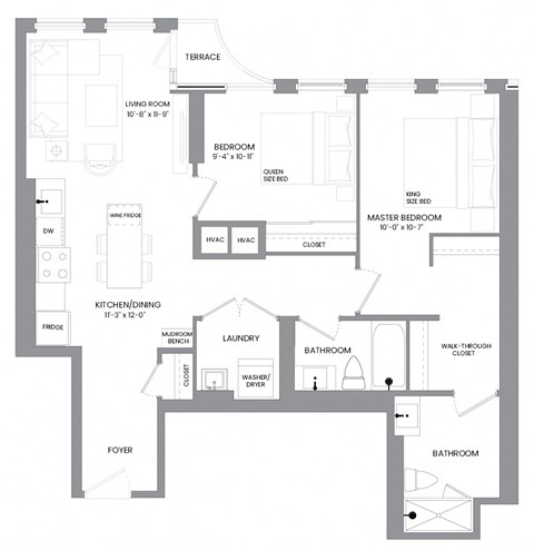 a black and white floor plan of a house