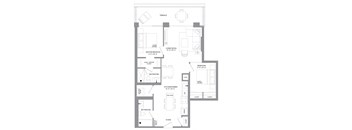 a floor plan of a house with an open floor plan