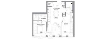a floor plan of a house with an open floor plan