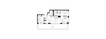 floor plan of the upper level of the renovated house