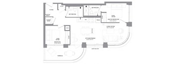 a floor plan of a house with a lot of floor space and a large area