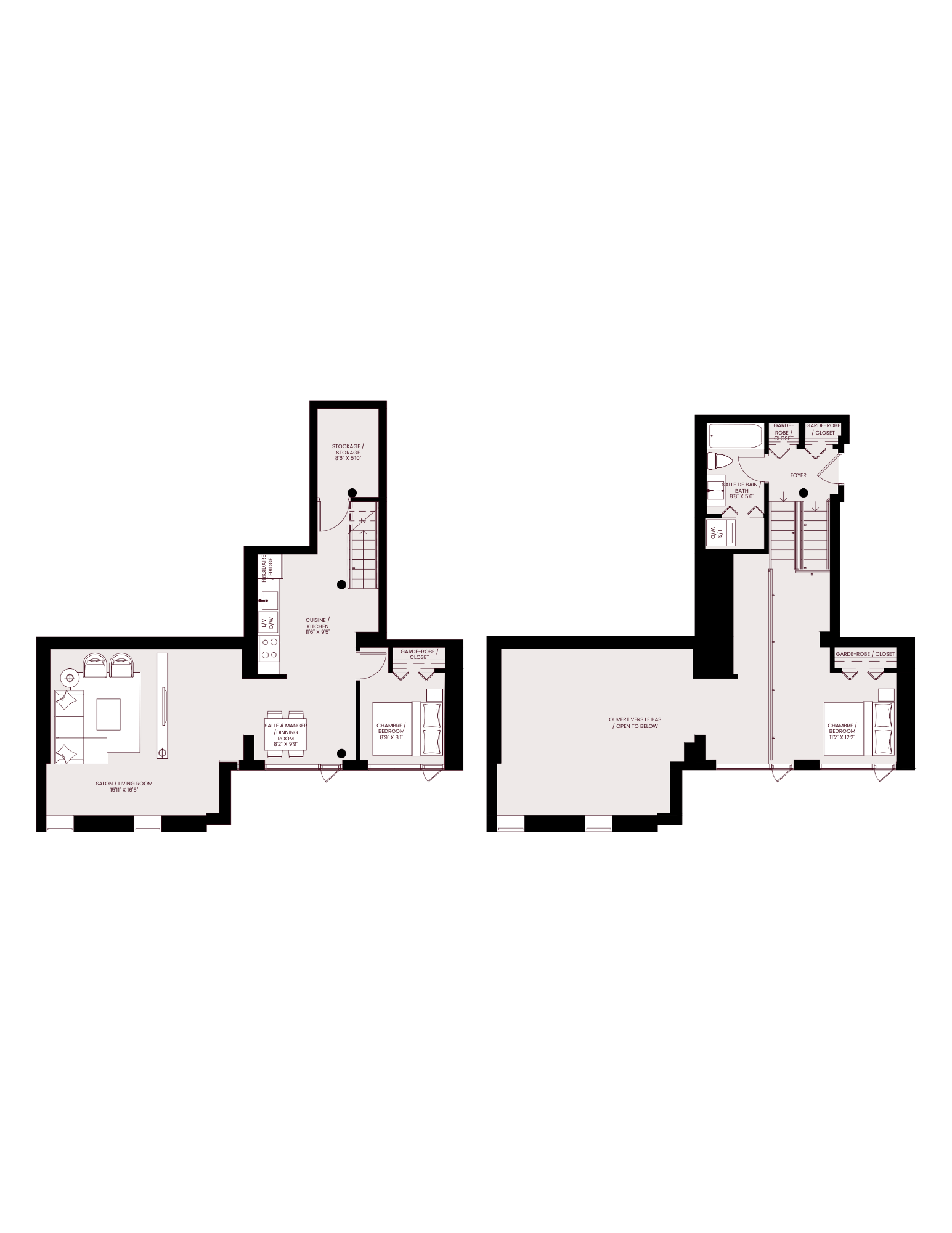 the floor plan of the third level of the pixelated house