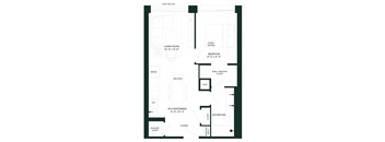 a floor plan of a house with a small footprint