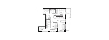 floor plan of the upper level of the renovated home