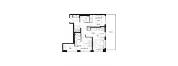 floor plan of the upper level of the renovated house
