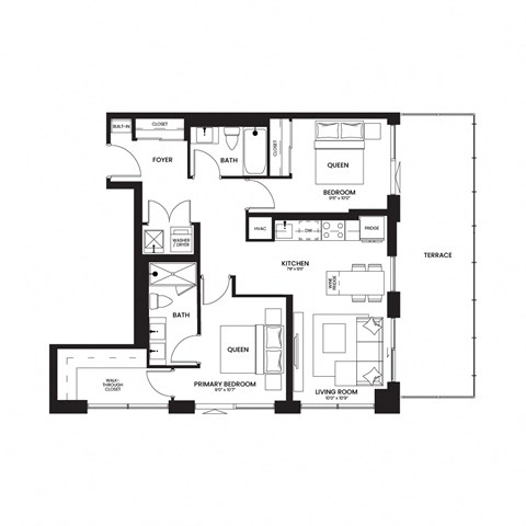 floor plan of the upper level of the renovated house