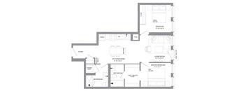 the floor plans for the apartments are presented in this image