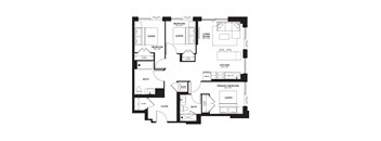 a floor plan of a residence with different floors