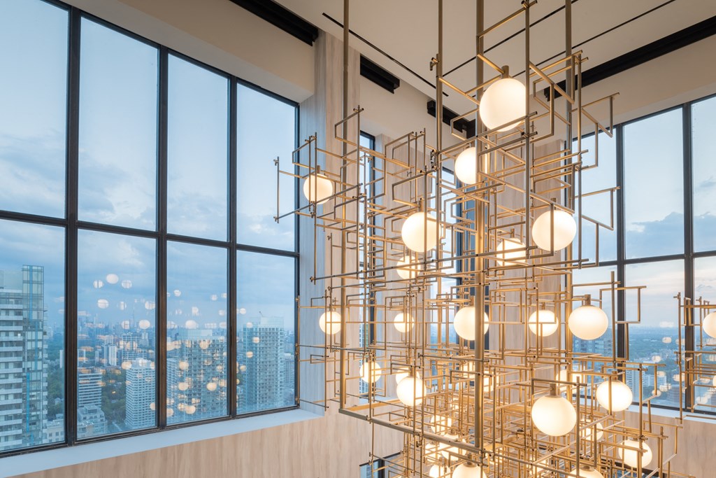 Designer Lighting in the Penthouse Sky Lounge