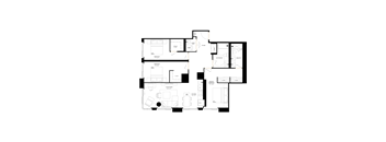 A series of white dashes and dots on a black background.