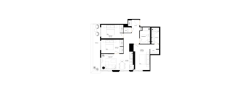 A series of white dashes and vertical lines on a black background.