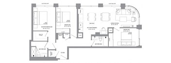 the floor plan shows the layout of the apartment