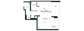 a floor plan of a house with an open floor plan