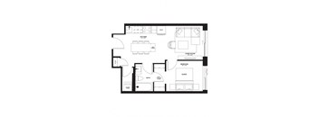 a floor plan of a house with a black and white floor plan and a diagram