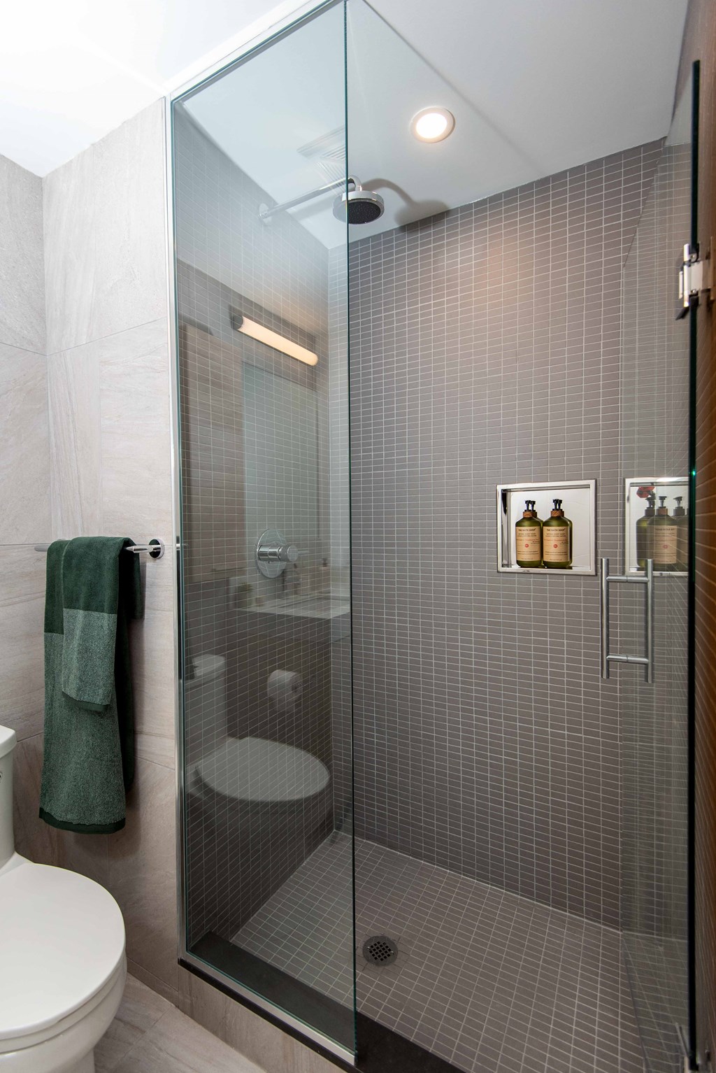 Custom Glass Showers with Rain Shower Heads