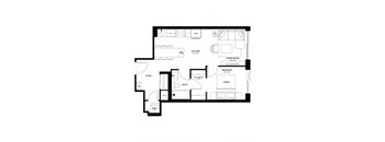 a floor plan of a residence with an open floor plan