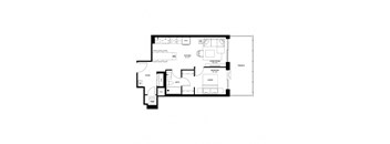 a floor plan of a home with a black and white floor